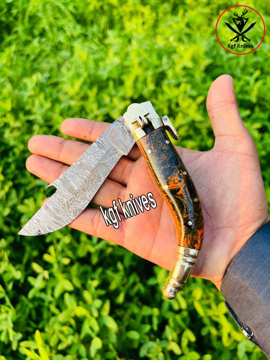 9.50” inches Custom Handmade Beautiful High Quality Pocket Knife