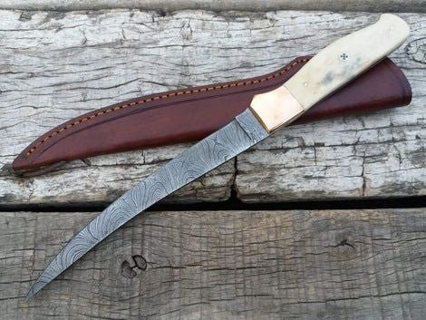 13 inches Custom Handmade Damascus Steel Fillet Knife