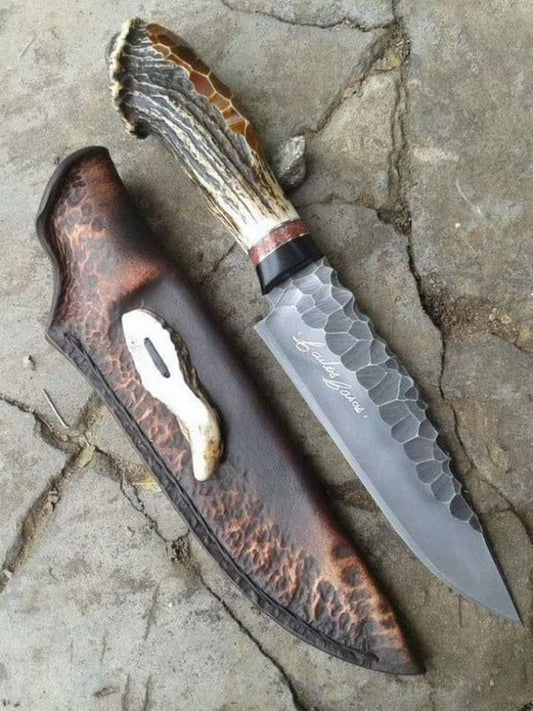 13.50"inches Beautiful Custom design Handmade 1095 High carbon steel Hunting knife 🔪