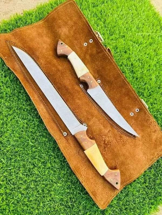 13" inches Custom handmade J2 Steel fishing fillet knife set