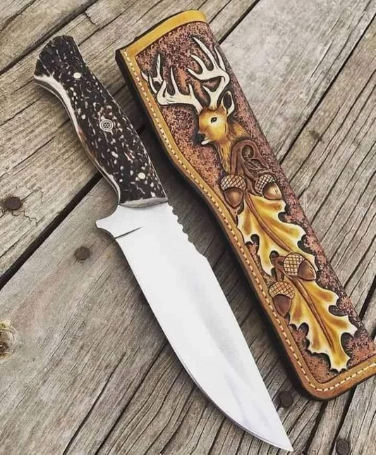 13" inches Beautiful Custom Handmade D2 Steel Hunting knife