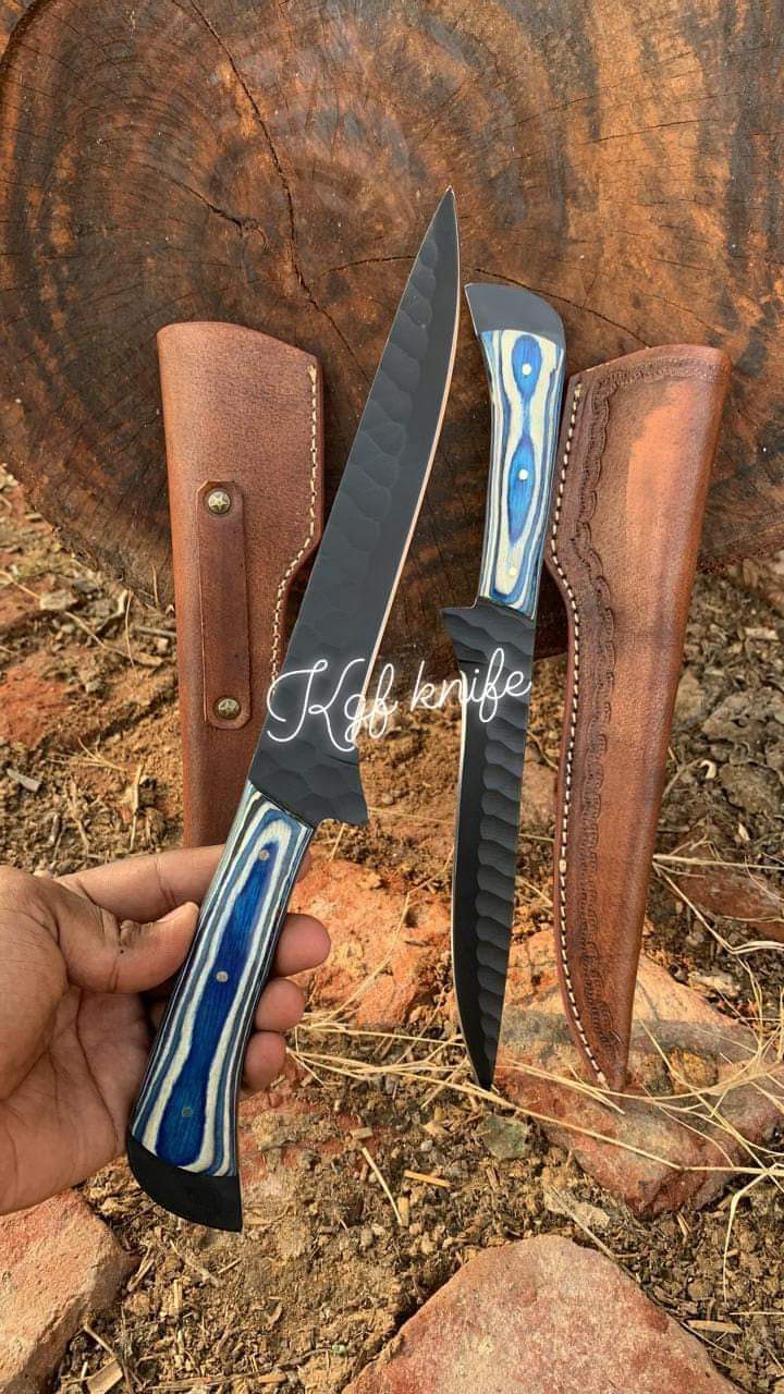 13" inches Beautiful Custom Handmade High Carbon Steel Fishing Fillet knife