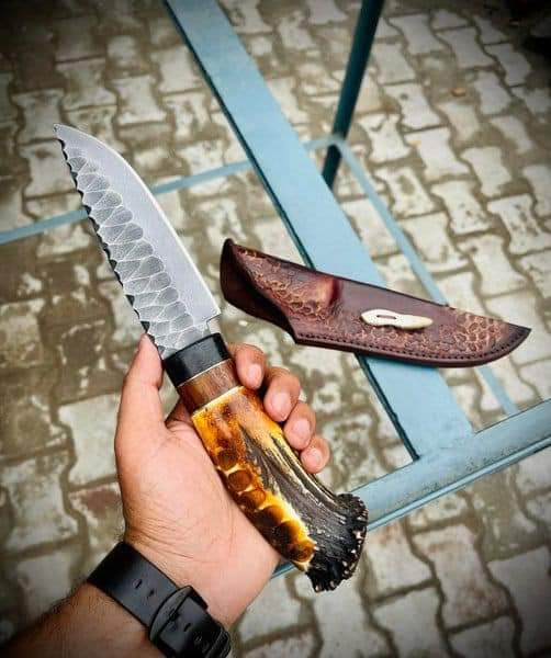 13.50"inches Beautiful Custom design Handmade 1095 High carbon steel Hunting knife 🔪