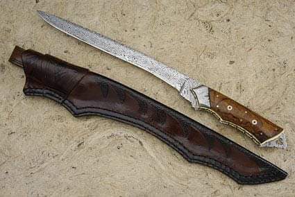 13" inches New custom handmade Damascus steel fillet knife