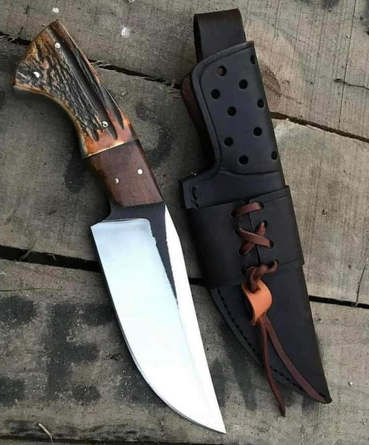 9” inches Beautiful Custom Handmade D2 Steel Hunting knife