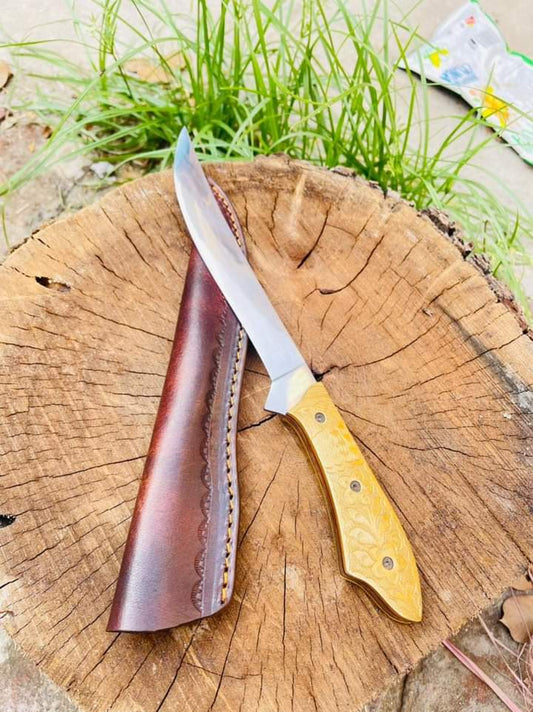 13" inches Beautiful Custom Handmade D2 Steel fishing fillet knife